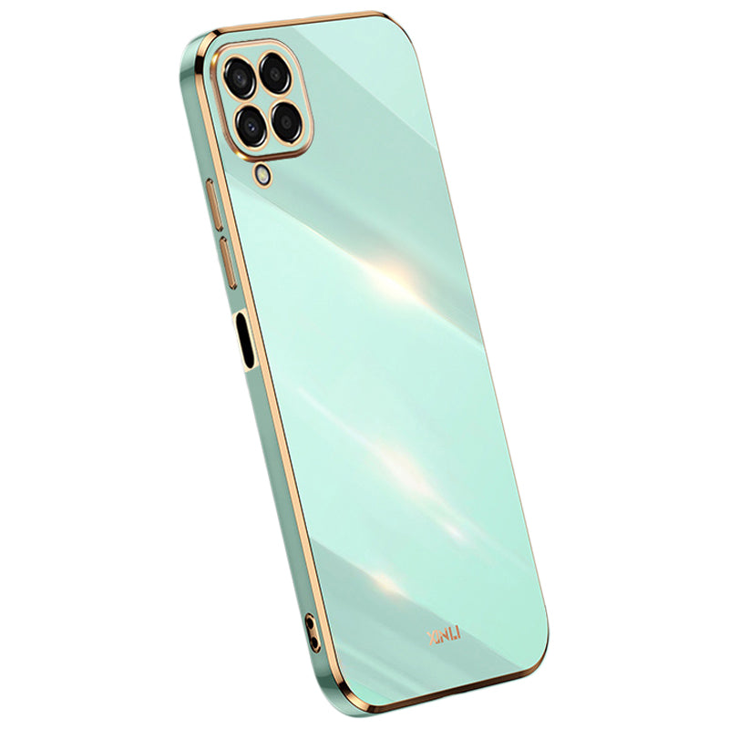XINLI Phone Case for Samsung Galaxy M53 5G Electroplating Golden Edge Shockproof TPU Protective Cover XINLI Phone Case for Samsung Galaxy M53 5G Electroplating Golden Edge Shockproof TPU Protective Cover